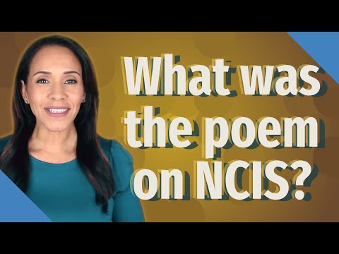 What was the poem on NCIS?