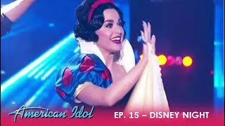 Disney Night: Katy Perry SURPRISE Intro As Disney Princess | American Idol 2018