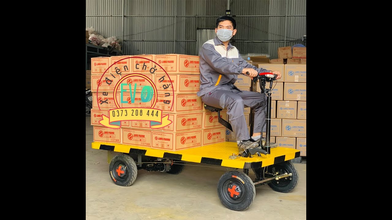 XE ĐIỆN CHỞ HÀNG - CHỜ HÀNG 800Kg - CHẠY 45Km MỘT LẦN SẠC