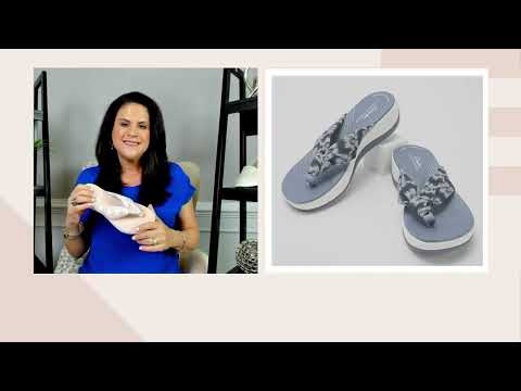 Clarks Cloudsteppers Jersey Thong Sandals - Arla Glison on QVC
