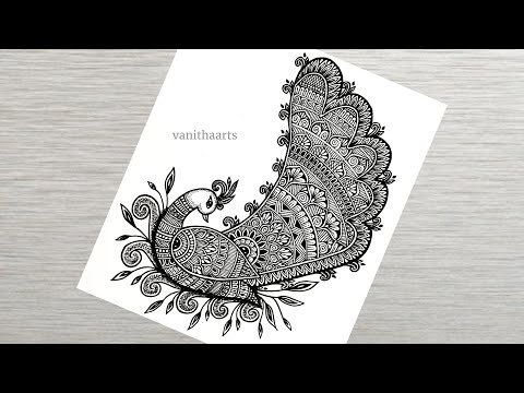 How to draw Mandala for Beginners Peacock mandala art peacock drawing stepbystep doodle art