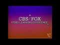 CBS FOX Video Learning Experience 1983