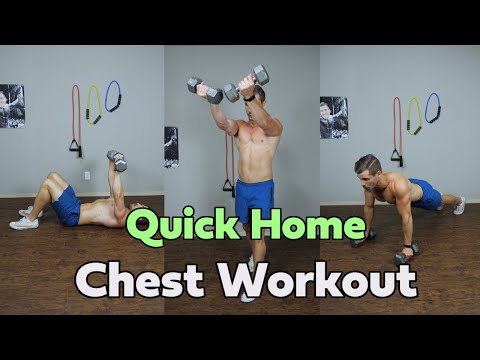 Quick Home Chest Workout for Beginners! (Using Dumbbells)