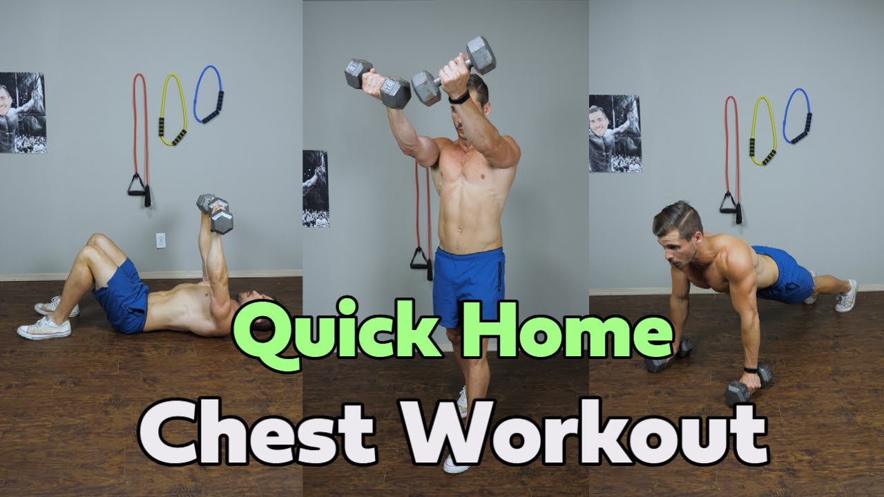 Quick Home Chest Workout for Beginners! (Using Dumbbells)