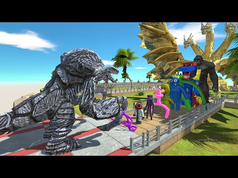 Orga vs Rainbow Friends OASIS DEATH RUN - Animal Revolt Battle Simulator