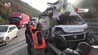 TEM’in Bolu Geçişinde Zincirleme Kaza 1 Yaralı