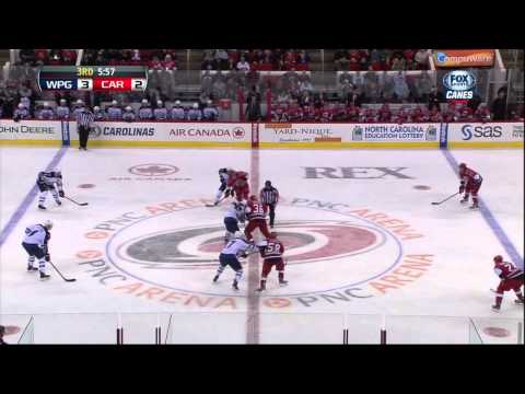 Andrew Ladd goal 3-2 Feb 21 2013 Winnipeg Jets vs Carolina Hurricanes NHL Hockey
