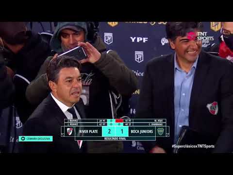 Marcelo gallardo emocionado. RIVER 2 - boca 1