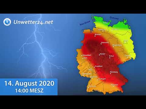 Teils schwere Unwetter mit Hagel und extremem Platzregen durch Tief "Heike"