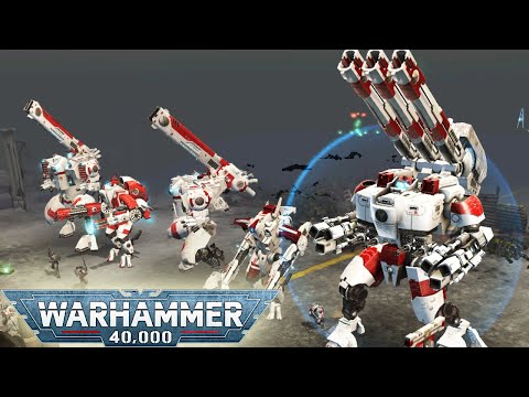 UNIFICATION MOD 2023 ▶ Tau Empire vs Orks - Survival Battle | Warhammer 40K: Dawn of War: Soulstorm