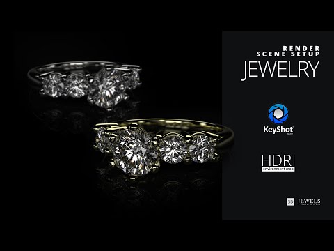 Jewelry KeyShot Black Scene 3D Rendering Setup