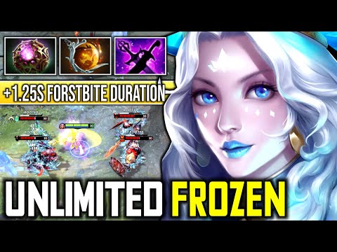 UNLIMITED FROZEN !! Carry Crystal Maiden Mid Octarine + Timeless Ralic by Bulldog | Dota 2