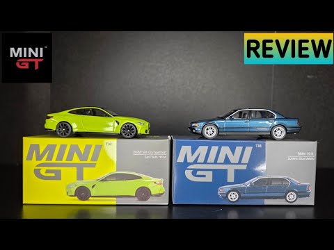 Feature Image thumbnail for the video blog Mini GT - BMW 750IL Sorrento Blue & BMW M4 Competition San Paulo Yellow - REVIEW by  booster_diecast
