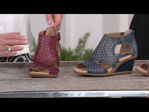 Earth Leather Cut-out Wedges - Danae on QVC