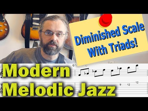 Diminished Scale Using Triads - Modern Melodic Jazz Licks - Jazz Guitar Lesson