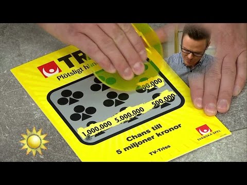 Fredrik från Söderhamn skrapar fram dagens vinst - Nyhetsmorgon (TV4)