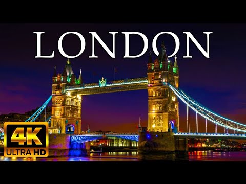 4K London, England-City tour with Calm Music (4K UHD 60 FPS)