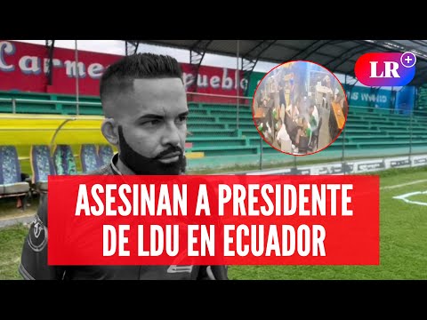 ECUADOR: Tragedy in Ecuadorian soccer. Santiago Rodriguez murdered after a victory. #NewsLR