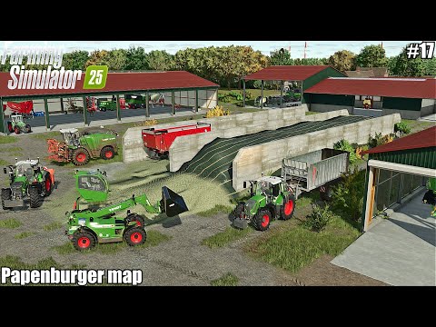 COMPACTING AND COVERING THE SILO BUNKER AFTER MAIZE SILAGE│Papenburger Map│FS 25│17