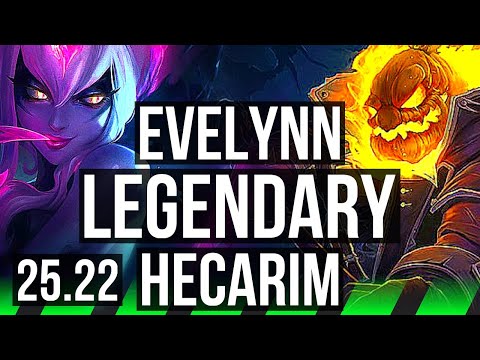 EVELYNN vs HECARIM (JGL) | 13/2/6, Legendary | KR Master | 25.22