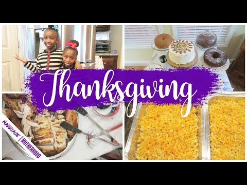 Happy Thanksgiving 2018 🦃 Cook with me 🏠Mac & Cheese, Candied Yams, Pound Cake and More!