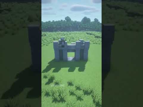 Minecraft- How to Build Automatic Castle Gate 2x2 #shorts