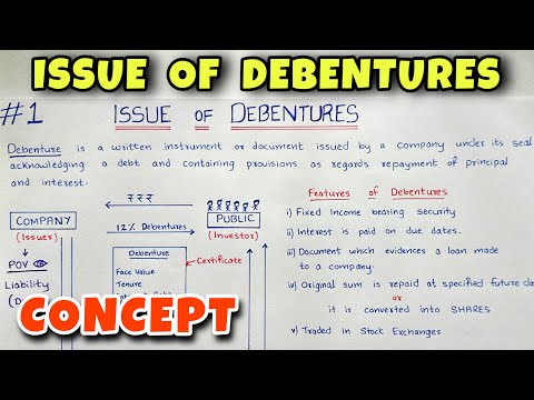 1 Issue of Debentures Concept Journal Entries Class 12 CA Foundation By Saheb Academy