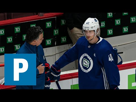 Vancouver Canucks Elias Pettersson and Jake Virtanen speak to media The Province