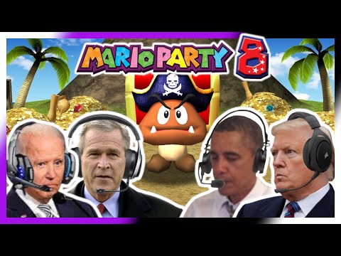 US Presidents Play Mario Party 8 [Goomba's Booty Boardwalk]