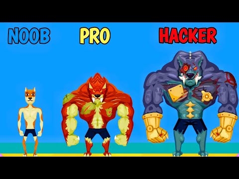 NOOB vs PRO vs HACKER-Tough Man 🐕 (Dog).