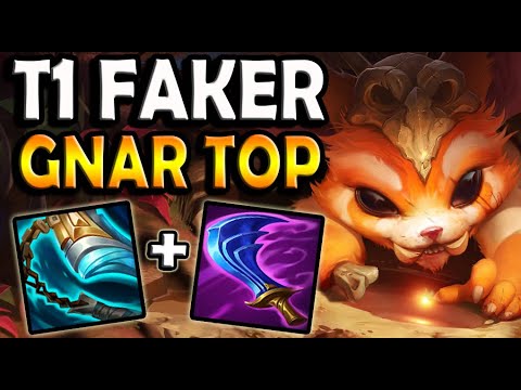T1 Faker GNAR TOP vs HEIMERDINGER - Patch 11.1 Ranked Korea ✅