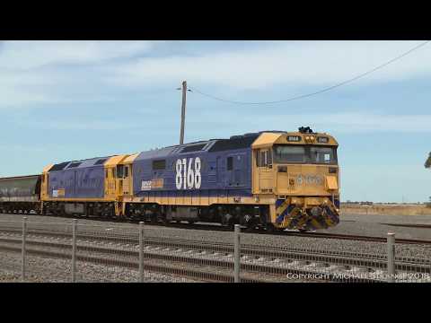 Grain Train Departing Gheringhap Loop - PoathTV Australian Trains & Railways