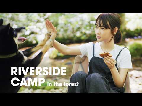 【女子ソロキャンプ】釣った魚を炭火焼き｜川沿いで愛犬と真夏のキャンプ｜Osmo Pocket 4