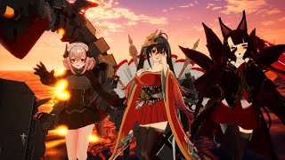 Azur lane crosswave: Taihou, Roon & Akagi.