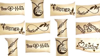 Raksha Bandhan special mehndi design. Rakhi Mehndi tattoos. Brother and sister rakhi mehndi tattoos.