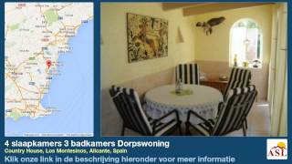 preview picture of video '4 slaapkamers 3 badkamers Dorpswoning te Koop in Country House, Los Montesinos, Alicante, Spain'