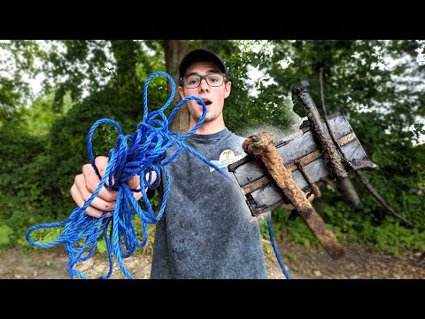 Part of a video titled Magnet Fishing With a $18 Harbor Freight Magnet - YouTube