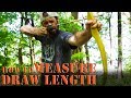 How to measure draw length on a long bow, recurve, or self bow.