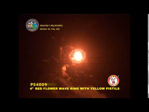 SB100RI05 - 4 INCH SHELL - WIZARD FIREWORKS - PS4009