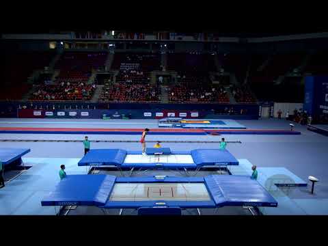 YAN Langyu (CHN) M - 2022 Trampoline Worlds, Sofia (BUL) - Q Trampoline Exercise 2