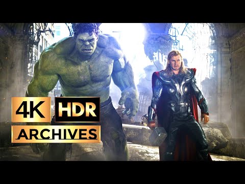 The Avengers [ 4K - HDR ] - The Battle of New York ● Part 2 of 2 ● Fight Scene (2012)