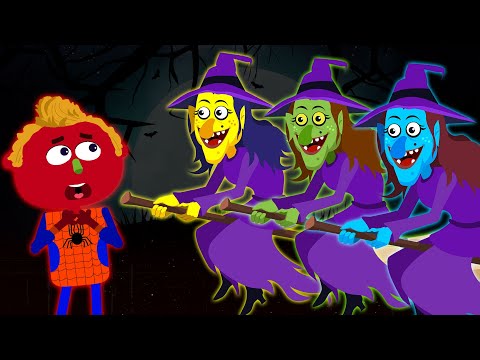 Three Little Witches: तीन छोटी चुड़ैल | Hindi Songs and Rhymes | HooplaKidz Hindi