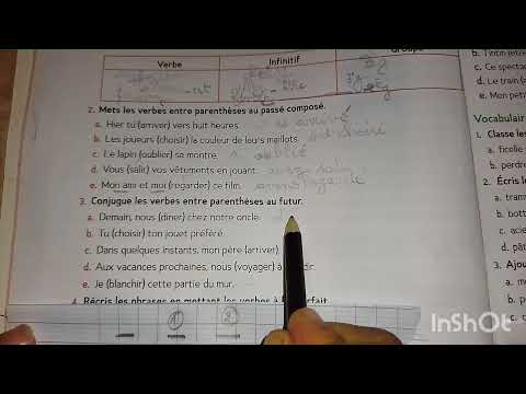 Évaluation diagnostique cm1 :Cahier d'activités Conjugaison page 6