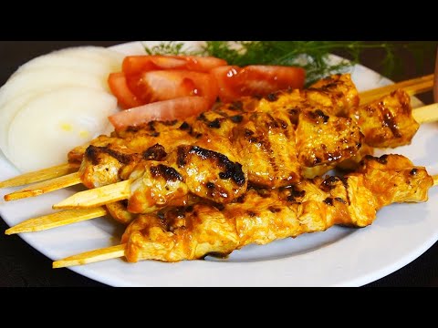 Schaschlik in einer Pfanne ohne Holzkohle