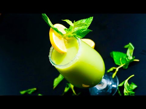 Lemon mint juice عصير الليمون بالنعناع نفس طريقة الكافيهات والمطاعم