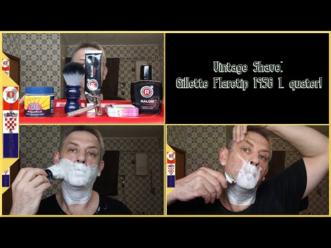 Vintage Shave: Gillette Flaretip 1958 1st  Quater!