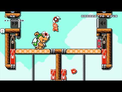Bowser Jr's Sky Battle ⚡️ by Xypher ⚡️ Super Mario Maker Raw Gameplay
