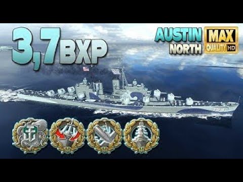 Cruiser Austin  Excellent carry on map North   World of Warships