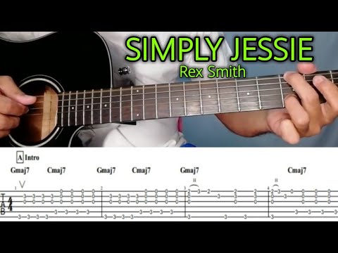 SIMPLY JESSIE (Rex Smith) Detailed Guitar Tutorial and Lesson with Free Tabs and Tabs on Screen