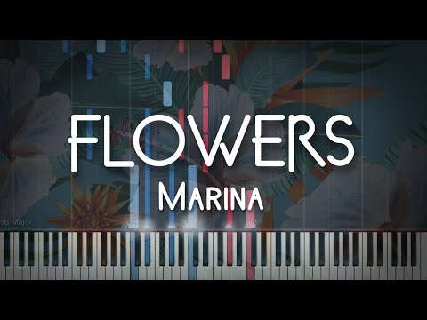 Flowers - MARINA (Piano Solo Tutorial)